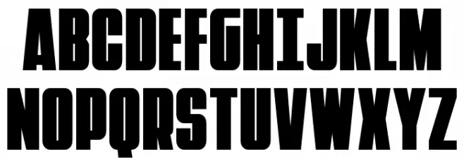 Punch Condensed Schriftart Groß