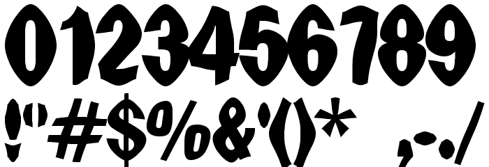 Punch Drunk Font OTHER CHARS