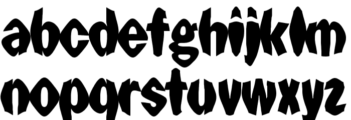Punch Drunk Font LOWERCASE