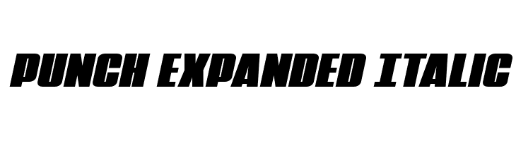 Punch Expanded Italic  नि: शुल्क फ़ॉन्ट्स डाउनलोड