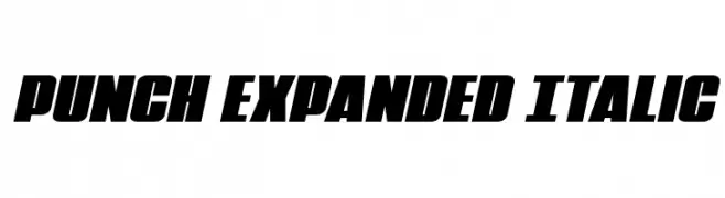 Punch Expanded Italic  les polices de caractères gratuit tlcharger