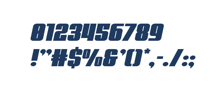 Punch Expanded Italic Other Characters