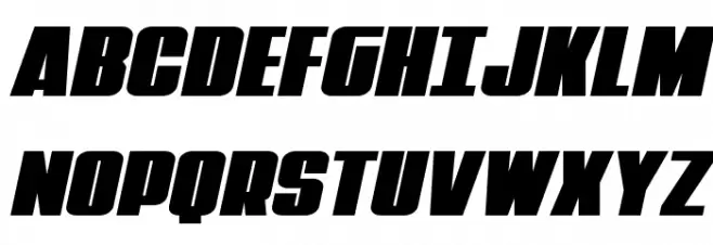 Punch Expanded Italic Schriftart Groß