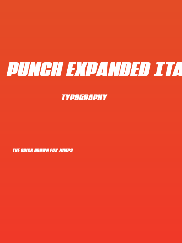 Punch Expanded Italic Poster