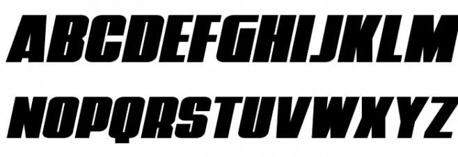 Punch Expanded Italic Schriftart Kleinbuchstaben