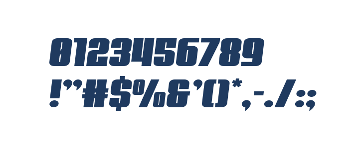 Punch Expanded Semi-Italic Other Characters