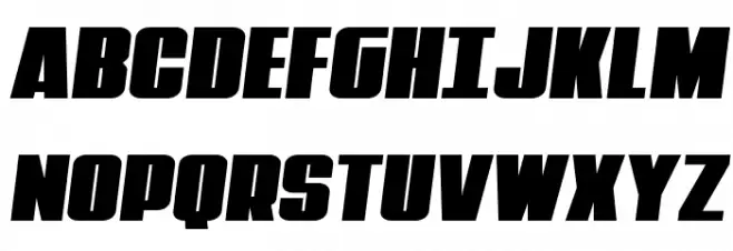 Punch Expanded Semi-Italic Caratteri MAIUSCOLE