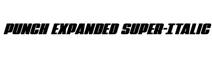 Punch Expanded Super-Italic  नि: शुल्क फ़ॉन्ट्स डाउनलोड