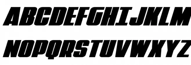 Punch Expanded Super-Italic Polices MAJUSCULES
