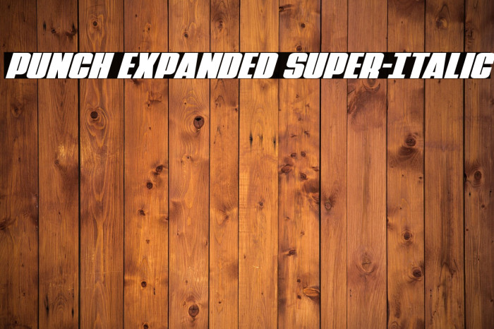Punch Expanded Super-Italic Example 2