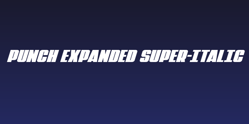 Punch Expanded Super-Italic Social Header