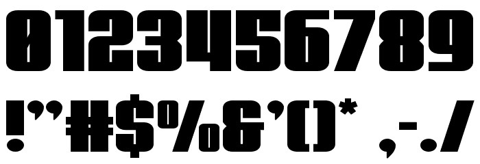 Punch Expanded Font OTHER CHARS