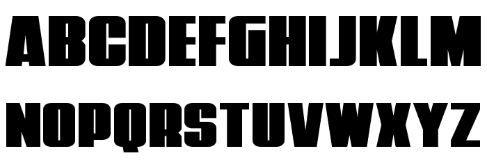 Punch Expanded Font LOWERCASE