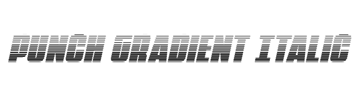 Punch Gradient Italic  font caratteri gratis