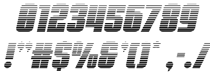 Punch Gradient Italic Font OTHER CHARS