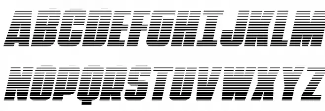 Punch Gradient Italic 字体 大写