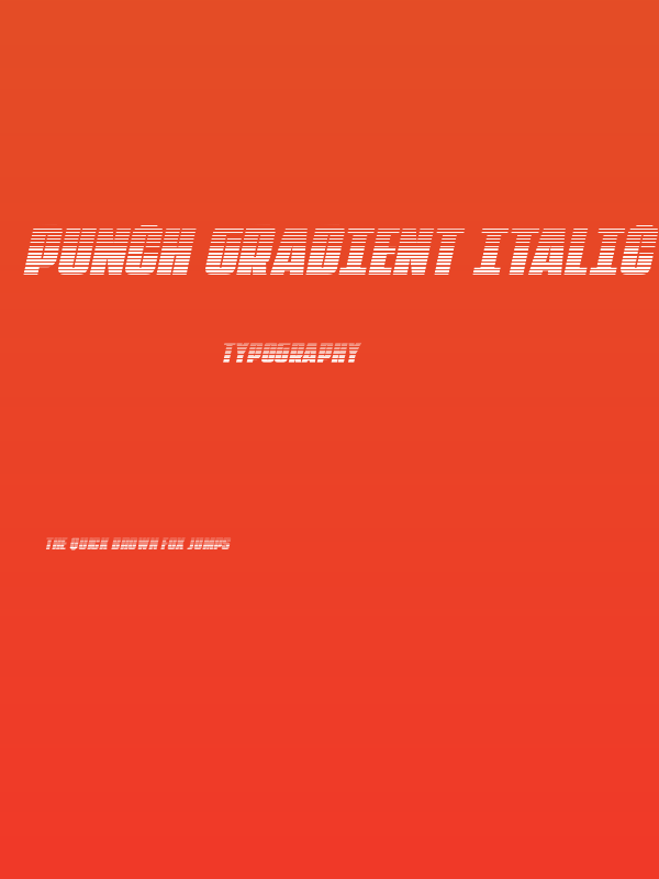 Punch Gradient Italic Poster