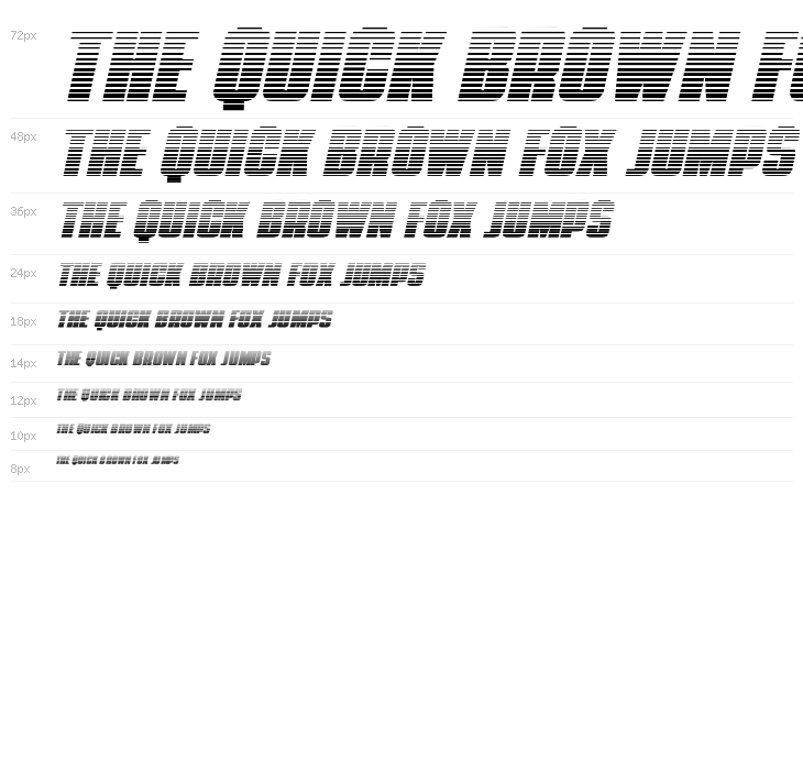 Punch Gradient Italic Waterfall