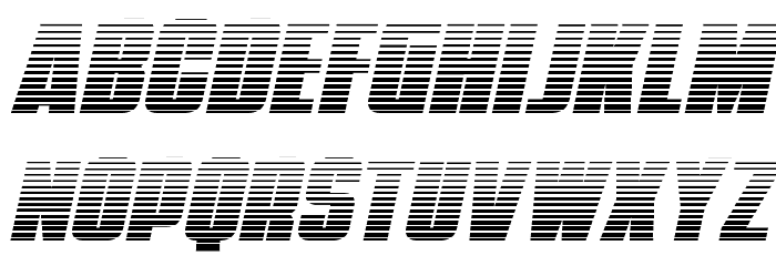 Punch Gradient Italic Font LOWERCASE