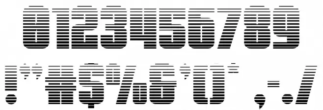 Punch Gradient Font OTHER CHARS