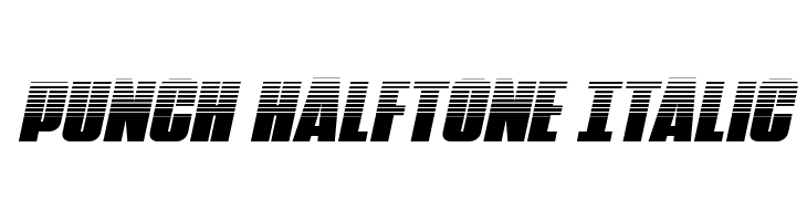 Punch Halftone Italic  les polices de caractères gratuit tlcharger