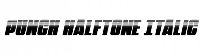 Punch Halftone Italic  Free Fonts Download