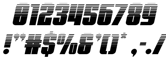Punch Halftone Italic Font OTHER CHARS