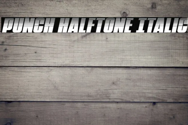 Punch Halftone Italic Example 1