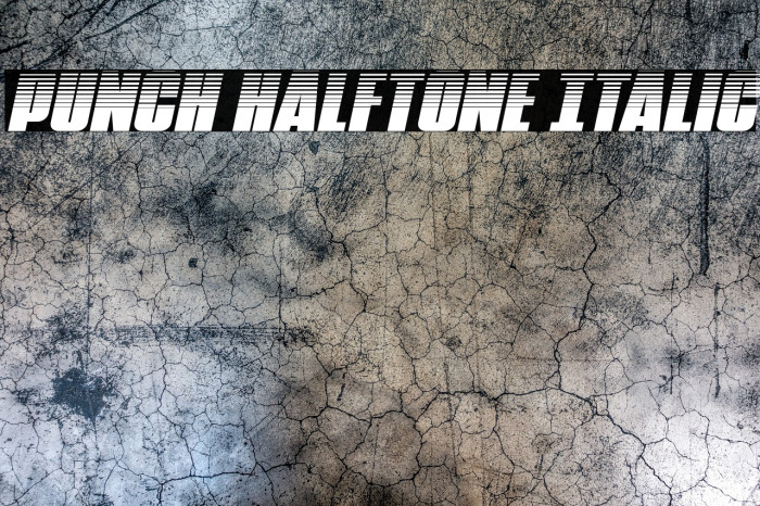Punch Halftone Italic Example 3