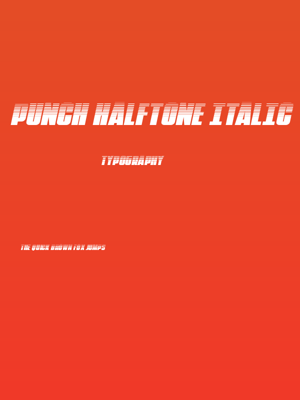 Punch Halftone Italic Poster