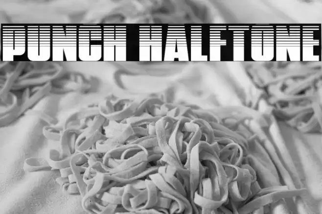 Punch Halftone Font examples