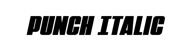 Punch Italic  नि: शुल्क फ़ॉन्ट्स डाउनलोड