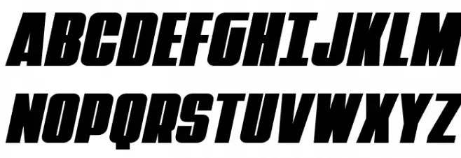 Punch Italic Schriftart Groß