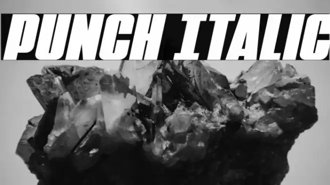 Punch Italic Font examples