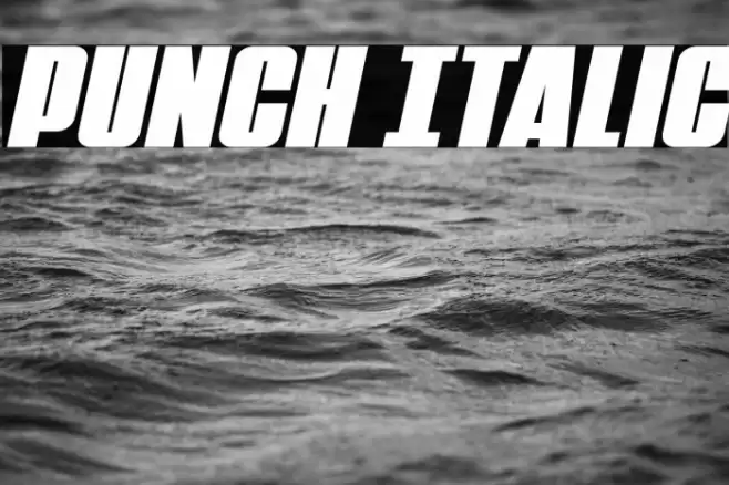 Punch Italic Font examples