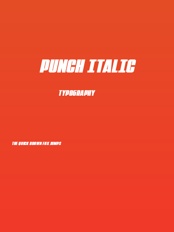 Punch Italic Poster