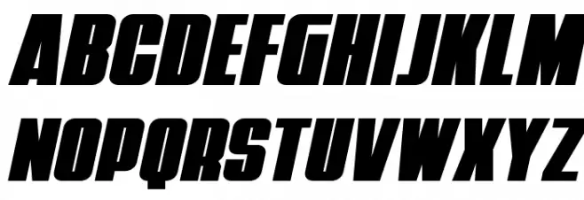 Punch Italic Caratteri MINUSCOLO