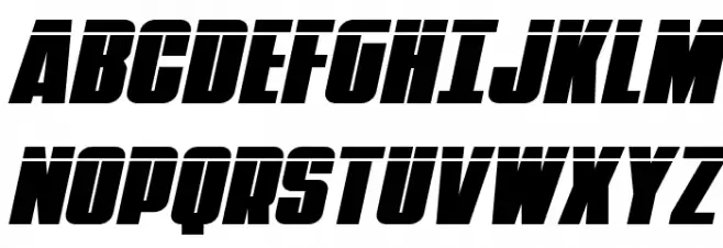 Punch Laser Italic Schriftart Groß