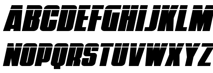 Punch Laser Italic Font LOWERCASE