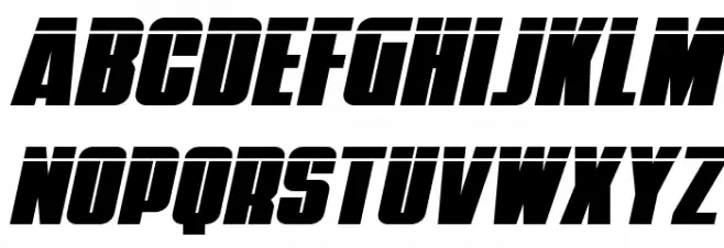 Punch Laser Italic Font LOWERCASE