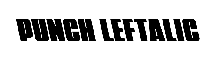 Punch Leftalic  नि: शुल्क फ़ॉन्ट्स डाउनलोड