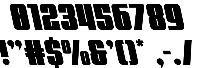 Punch Leftalic Font OTHER CHARS