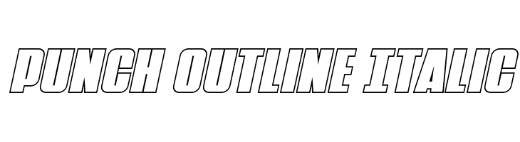 Punch Outline Italic  Descarca Fonturi Gratis