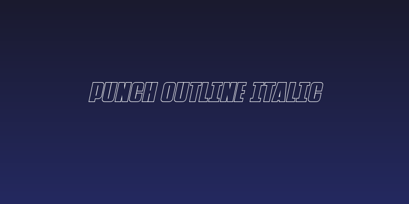 Punch Outline Italic Social Header