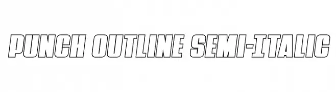 Punch Outline Semi-Italic  les polices de caractères gratuit tlcharger