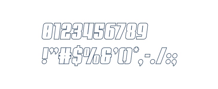 Punch Outline Semi-Italic Other Characters