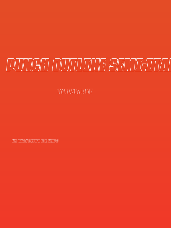 Punch Outline Semi-Italic Poster