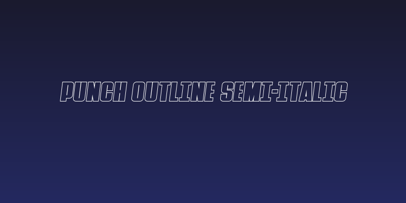 Punch Outline Semi-Italic Social Header
