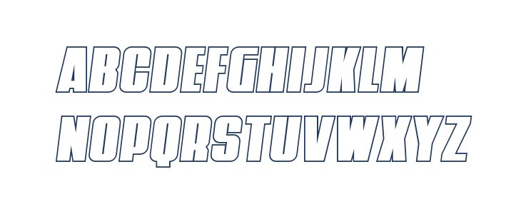 Punch Outline Semi-Italic Lowercase