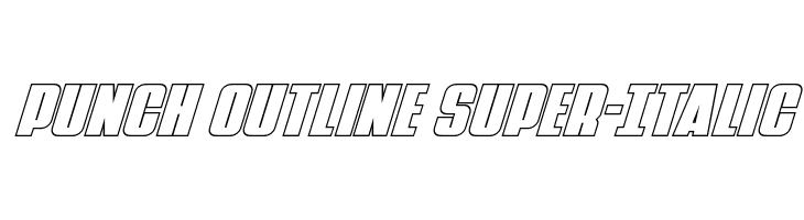 Punch Outline Super-Italic  Free Fonts Download